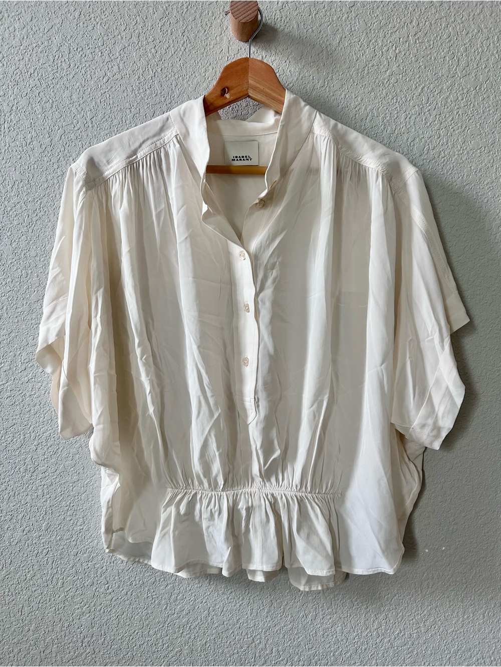 Isabel Marant Azalea Top in Vanilla Size 40 US 8 Cream Short Sleeve